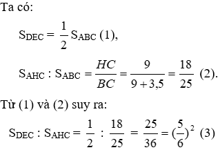 Trắc nghiệm Các trường hợp đồng dạng của tam giác vuông có đáp án