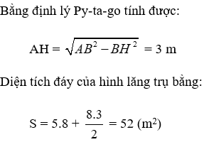 Trắc nghiệm Hình lăng trụ đứng có đáp án