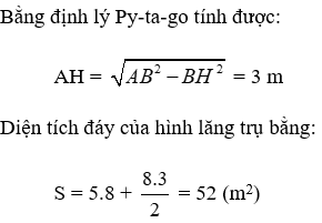 Trắc nghiệm Hình lăng trụ đứng có đáp án