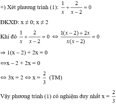 Trắc nghiệm Phương trình chứa ẩn ở mẫu có đáp án