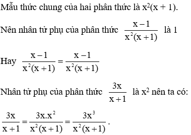 Trắc nghiệm Quy đồng mẫu thức nhiều phân thức có đáp án