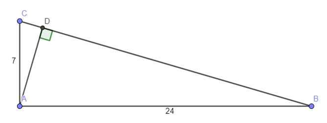 Bài tập Hệ thức về cạnh và đường cao trong tam giác vuông (chọn lọc, có lời giải)