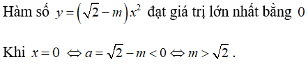 Các bài toán về tham số của hàm số y = ax2 cực hay, có đáp án