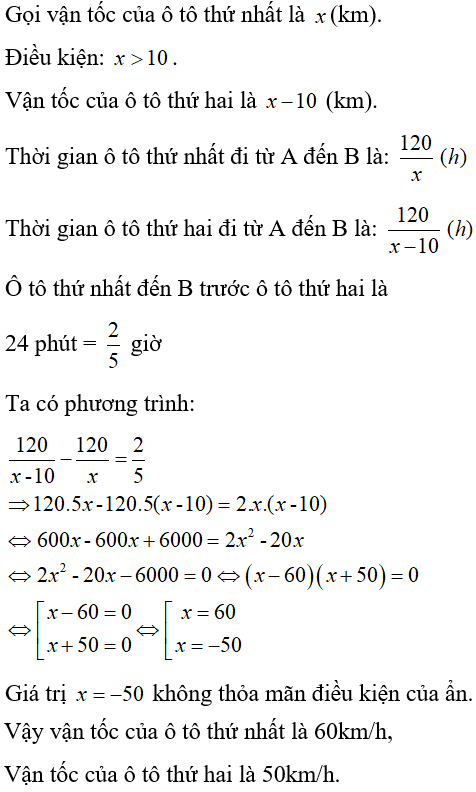 Cách giải bài toán chuyển động bằng cách lập phương trình cực hay, có đáp án