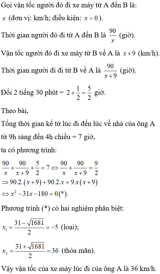 Cách giải bài toán chuyển động bằng cách lập phương trình cực hay, có đáp án