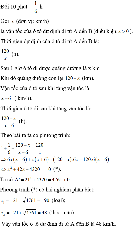 Cách giải bài toán chuyển động bằng cách lập phương trình cực hay, có đáp án