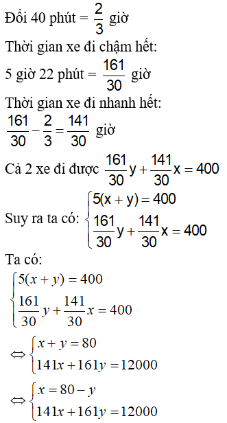 Cách giải bài toán chuyển động lớp 9 (Giải bài toán bằng cách lập hệ phương trình)