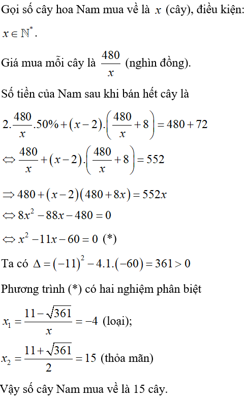 Cách giải bài toán liên quan đến Vật Lí, Hóa Học, … bằng cách lập phương trình cực hay, có đáp án