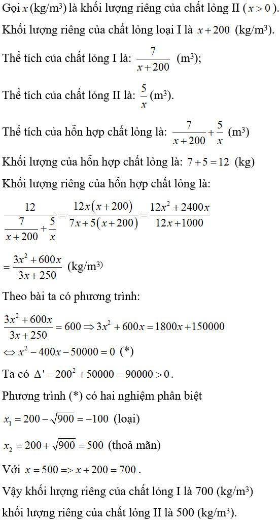 Cách giải bài toán liên quan đến Vật Lí, Hóa Học, … bằng cách lập phương trình cực hay, có đáp án