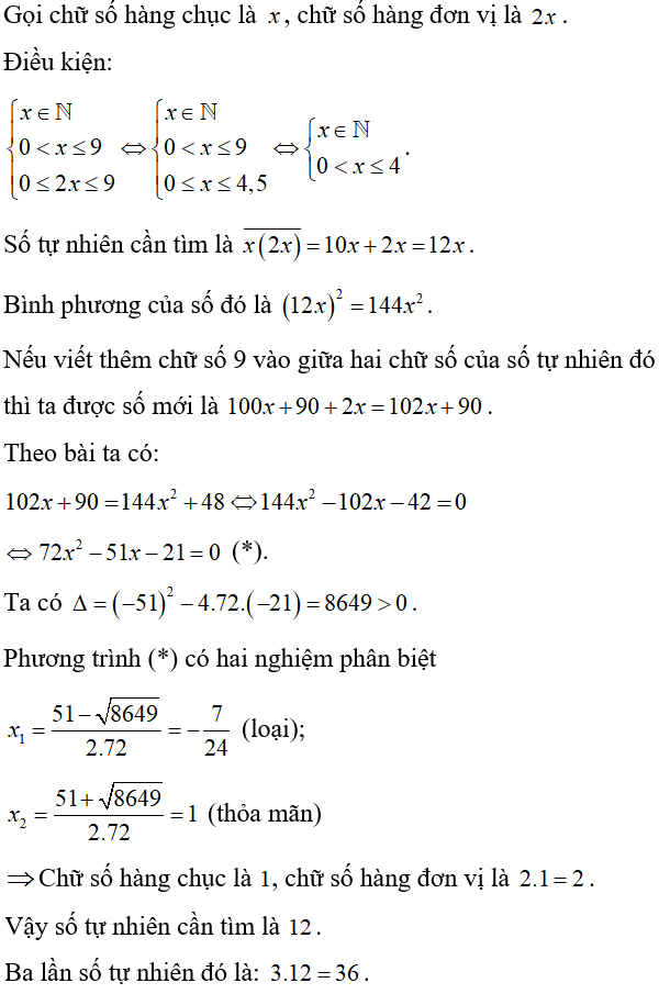Cách giải bài toán về cấu tạo số bằng cách lập phương trình cực hay, có đáp án