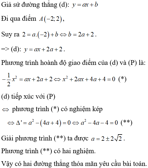 Cách giải các bài toán về đường thẳng y = ax + b cực hay, có đáp án