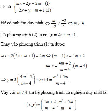 Cách giải hệ phương trình bậc nhất hai ẩn chứa tham số cực hay