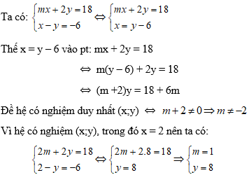 Cách giải hệ phương trình bậc nhất hai ẩn chứa tham số cực hay