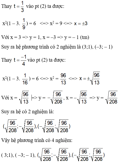 Cách giải hệ phương trình đặc biệt, nâng cao cực hay