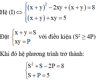 Cách giải hệ phương trình đối xứng hai ẩn cực hay