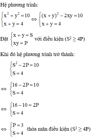 Cách giải hệ phương trình đối xứng hai ẩn cực hay