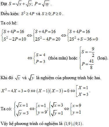 Cách giải hệ phương trình đối xứng loại 1 cực hay