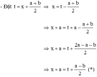 Cách giải phương trình bậc bốn bằng cách đặt t (dạng (x + a)4 + (x + b)4 = c)