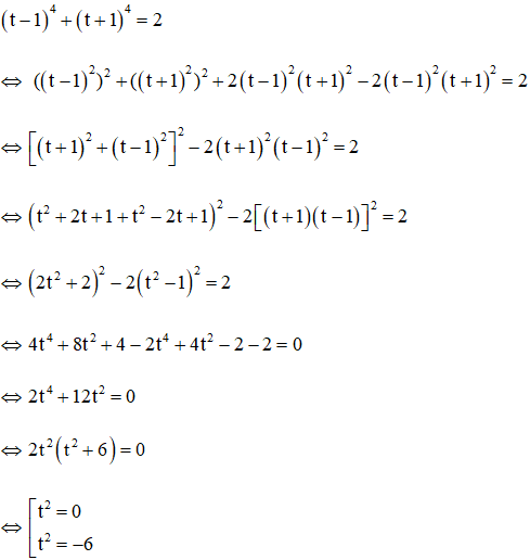 Cách giải phương trình bậc bốn bằng cách đặt t (dạng (x + a)4 + (x + b)4 = c)