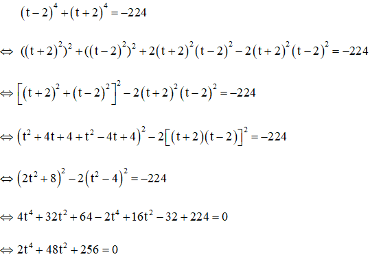 Cách giải phương trình bậc bốn bằng cách đặt t (dạng (x + a)4 + (x + b)4 = c)