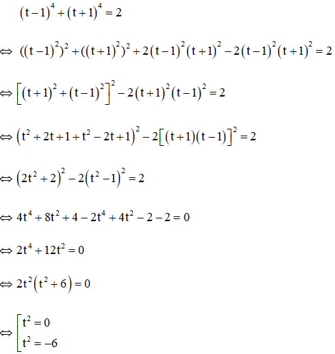 Cách giải phương trình bậc bốn bằng cách đặt t (dạng (x + a)4 + (x + b)4 = c)