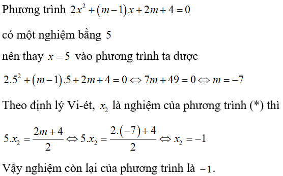 Cách giải phương trình bậc hai chứa tham số cực hay, có đáp án