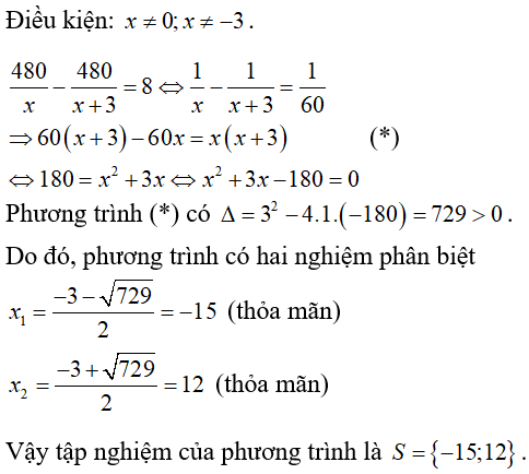 Cách giải phương trình chứa ẩn ở mẫu cực hay, có đáp án