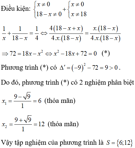 Cách giải phương trình chứa ẩn ở mẫu cực hay, có đáp án