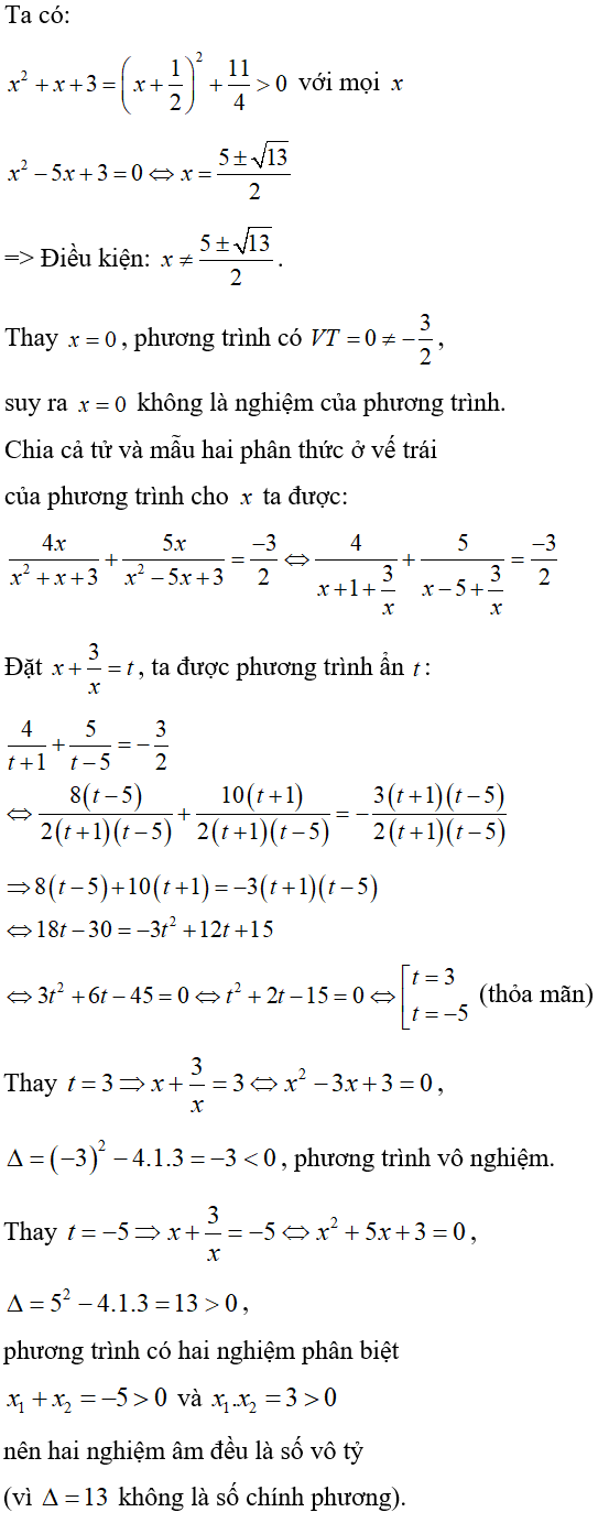 Cách giải phương trình chứa ẩn ở mẫu cực hay, có đáp án