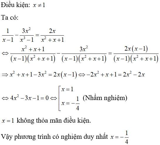 Cách giải phương trình chứa ẩn ở mẫu cực hay, có đáp án