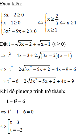 Cách giải phương trình chứa căn thức lớp 9 cực hay