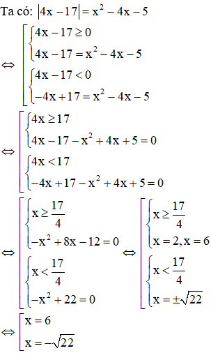 Cách giải phương trình có chứa dấu giá trị tuyệt đối hay, chi tiết