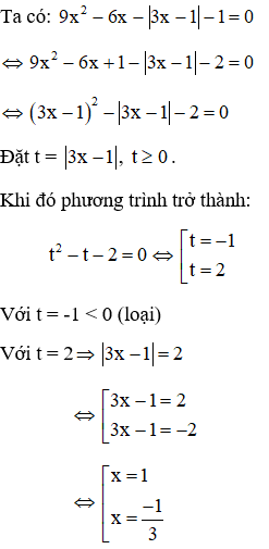 Cách giải phương trình có chứa dấu giá trị tuyệt đối hay, chi tiết