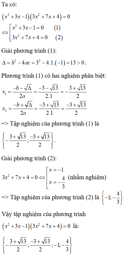 Cách giải phương trình tích cực hay, có đáp án