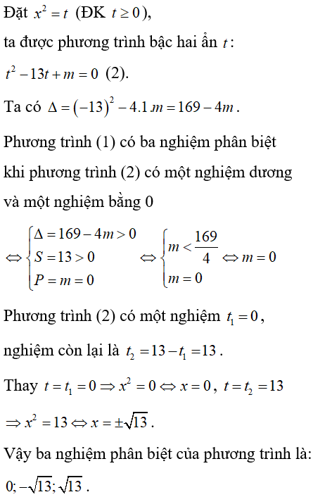 Cách giải phương trình trùng phương cực hay, có đáp án