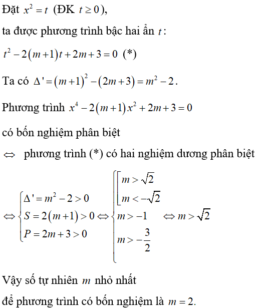 Cách giải phương trình trùng phương cực hay, có đáp án