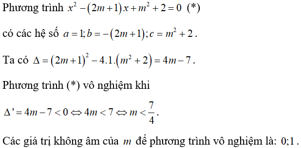 Cách giải và biện luận phương trình bậc hai theo tham số m cực hay, có đáp án