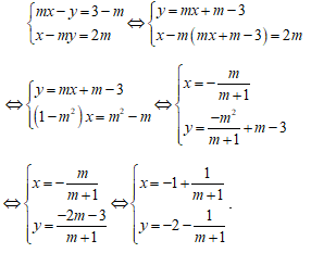 Cách tìm hệ thức liên hệ giữa x và y không phụ thuộc vào m của hệ phương trình