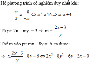 Cách tìm hệ thức liên hệ giữa x và y không phụ thuộc vào m của hệ phương trình