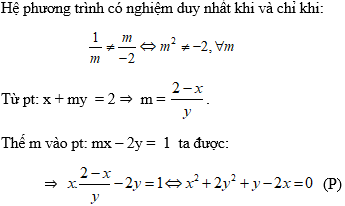 Cách tìm hệ thức liên hệ giữa x và y không phụ thuộc vào m của hệ phương trình