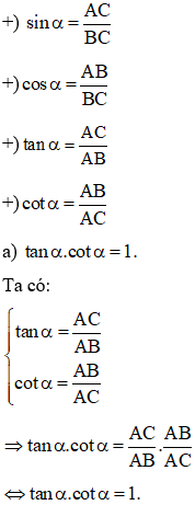 Chứng minh hệ thức lượng giác trong tam giác vuông cực hay