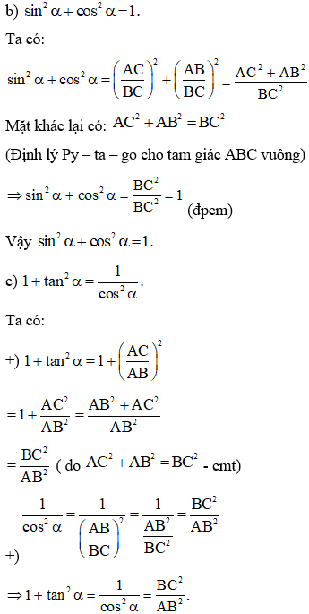 Chứng minh hệ thức lượng giác trong tam giác vuông cực hay