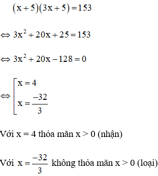 Giải bài toán bằng cách lập phương trình Dạng hình học