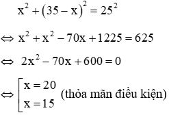 Giải bài toán bằng cách lập phương trình Dạng hình học