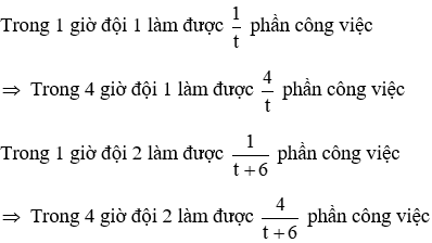 Giải bài toán bằng cách lập phương trình Dạng toán công việc