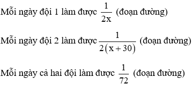 Giải bài toán bằng cách lập phương trình Dạng toán công việc