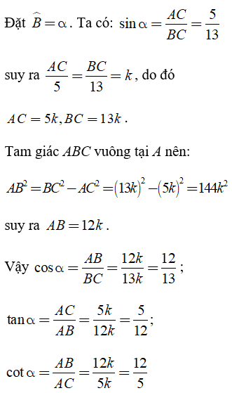 Lý thuyết Tỉ số lượng giác của góc nhọn - Lý thuyết Toán lớp 9 đầy đủ nhất