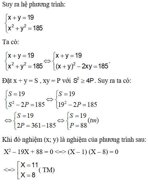 Phương pháp giải bài toán bằng cách lập hệ phương trình siêu hay, chi tiết