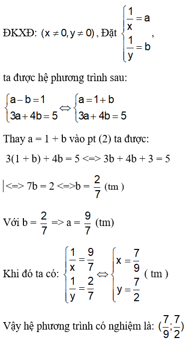 Phương pháp giải hệ phương trình bậc nhất hai ẩn siêu hay, chi tiết