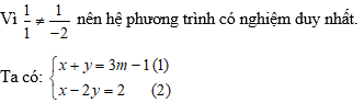 Tìm điều kiện của m để hệ phương trình có nghiệm duy nhất cực hay